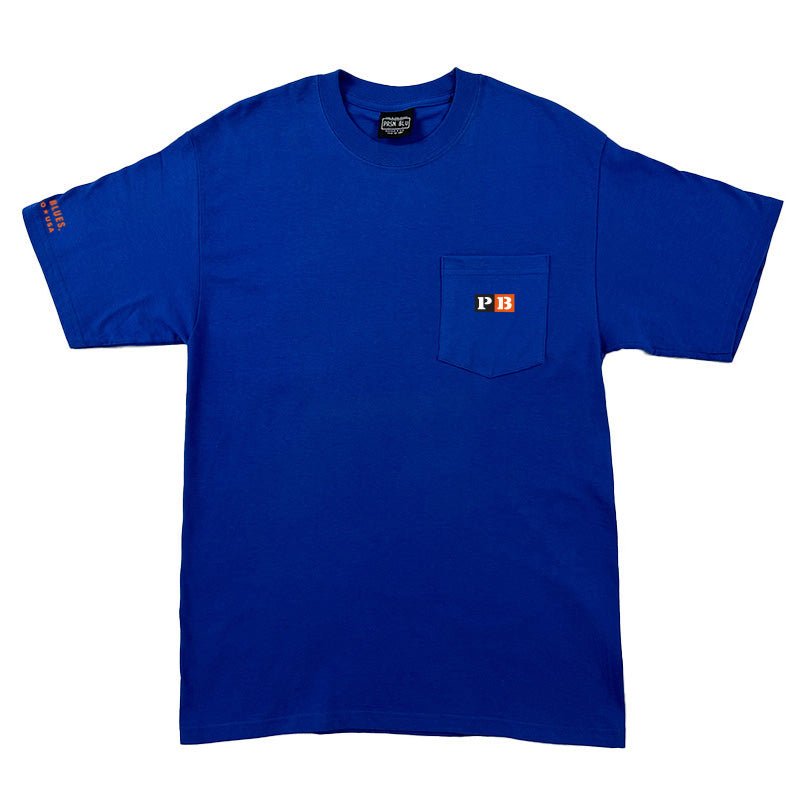 T-shirt w/Pocket and White/Black/Orange Letter Block Logo - Image 2