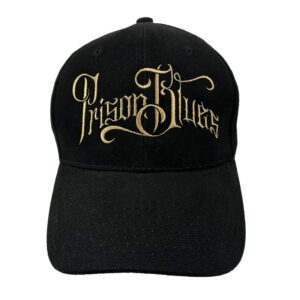 Black Baseball Cap w/Gold Script Logo