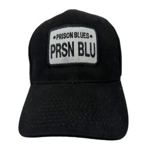 Black Baseball Cap w/Prison Blue Logo