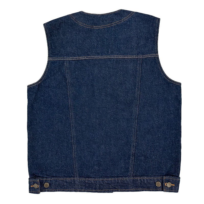 Western Vest Rinsed Blue Unlined - Image 2