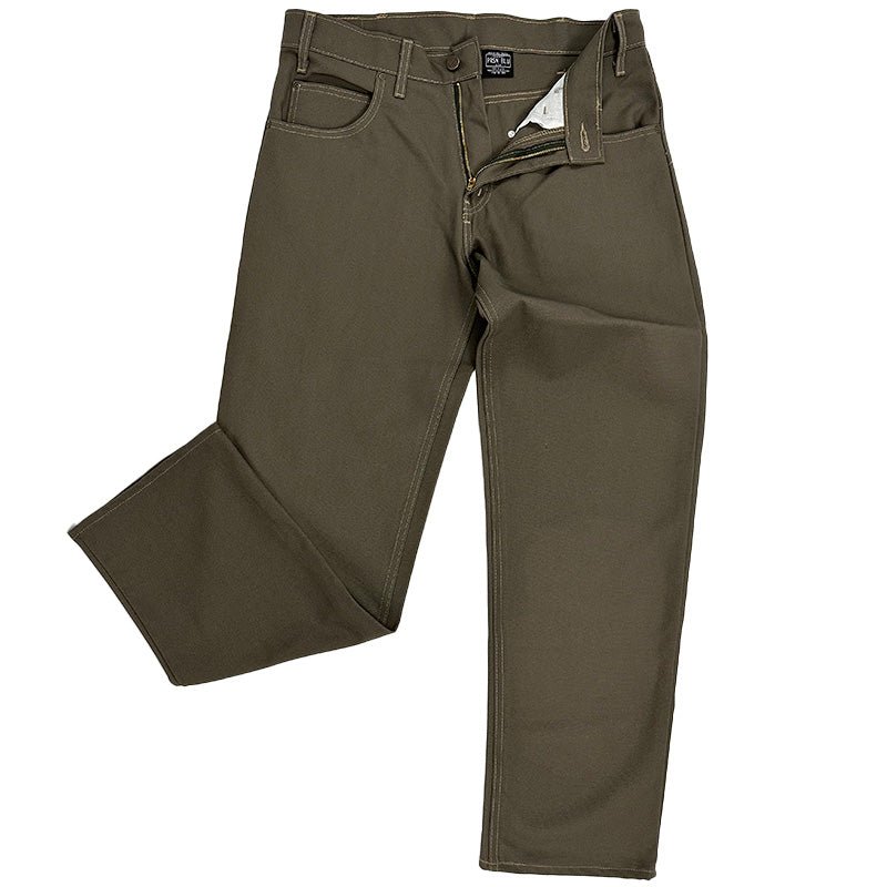 Work Jeans with buttons Rigid Olive