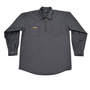 Work Shirt Charcoal Long Sleeve Tall w/Front Zipper